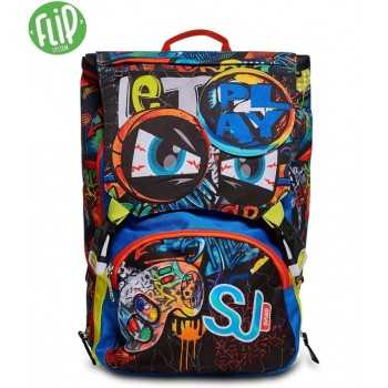 Zaino Sj Gang Sdoppiabile Big Facce da Sj - Boy - Mostri,...