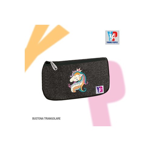 Astuccio Bustona Triangolare Dream Unicorn Black