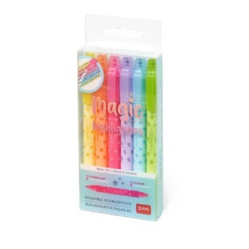 Set 6 Evidenziatori Cancellabili Magic Highlighters