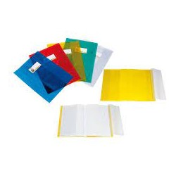 Coprimaxi copertina copriquaderno A4 giallo semitrasparente con etichetta portanome