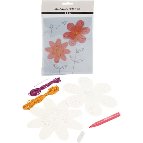 Mini kit creativo, fiori, 1 set