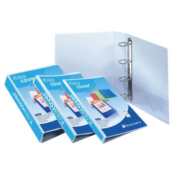 Raccoglitore personalizzabile a 4 anelli Kreacover - bianco