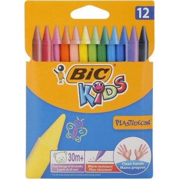 Pastelli Colorati Bic Kids Plastidecor da 12