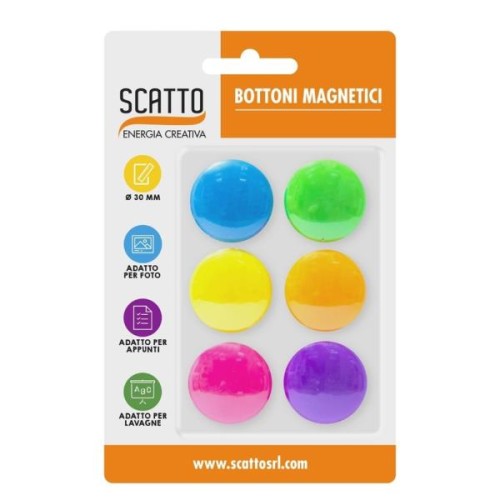 Bottoni magnetici - Cf. 6 pz