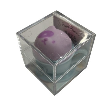 Gomma Kawaii da collezione - Orsetto lilla nella tazza