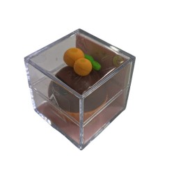 Gomma Kawaii da collezione - Zuccotto marrone, ciliegia gialla