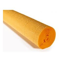 Rotolo Carta Crespa 180 gr 50cm x 2,5m colore Arancione chiaro Giallo sole
