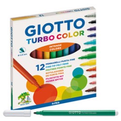 Astuccio 12 pennarelli turbocolor giotto