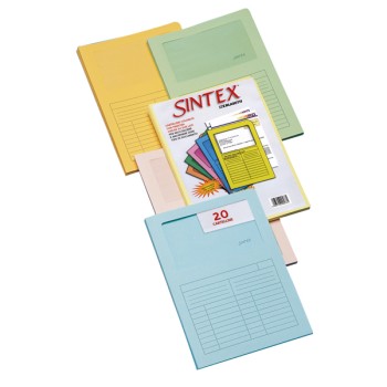 Cartelline Sintex con finestra chiuse su due lati...