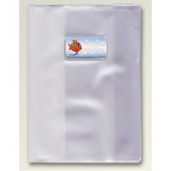 Coprimaxi copertina copriquaderno A4 neutro trasparente con etichetta portanome