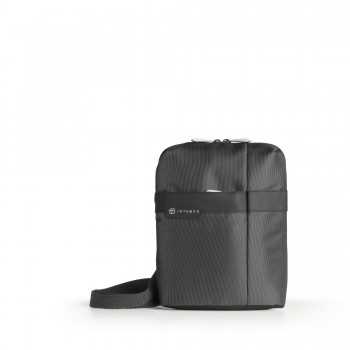 Tracolla City bag job in tessuto tecnico Nero InTempo