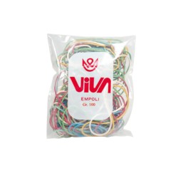 Elastici in gomma Busta 100gr colori e misure assortiti