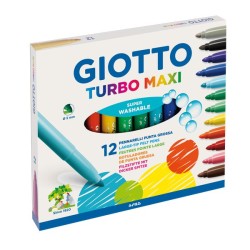 Scatola da 12 Pennarelli Punta Grossa Giotto Turbo Maxi