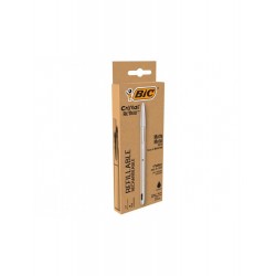 Penna bic cristal metal nero + 2 refill