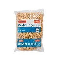 Elastici in gomma Giallo diam.80mm - Sacchetto 1 Kg
