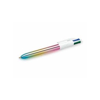 Penna a sfera a scatto Bic Gradient fusto arcobaleno - 4...