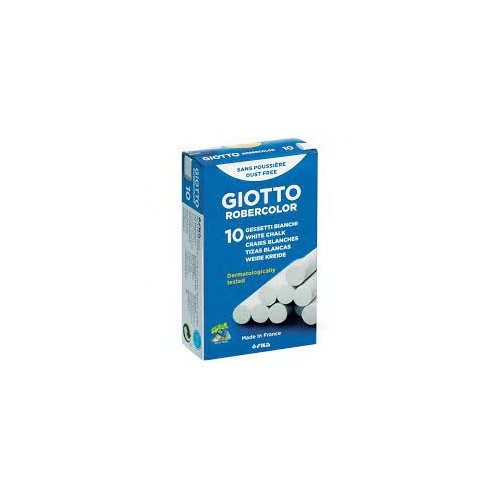 Scatola 10 gessetti bianchi per lavagna