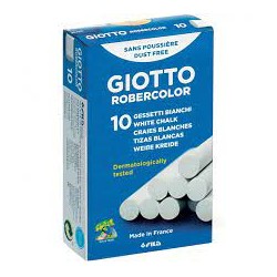 Scatola 10 gessetti bianchi per lavagna