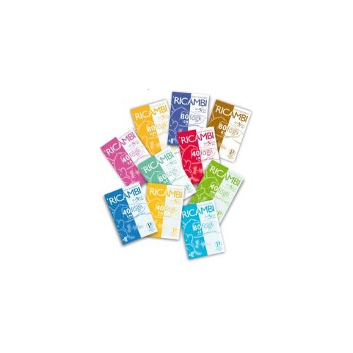 Ricambi A4 forati 5mm senza rinforzo - Cf. 40fg