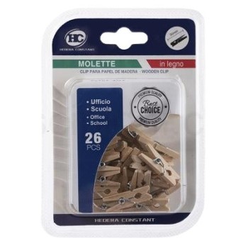 Mini mollette in legno altezza 3cm colore legno naturale...