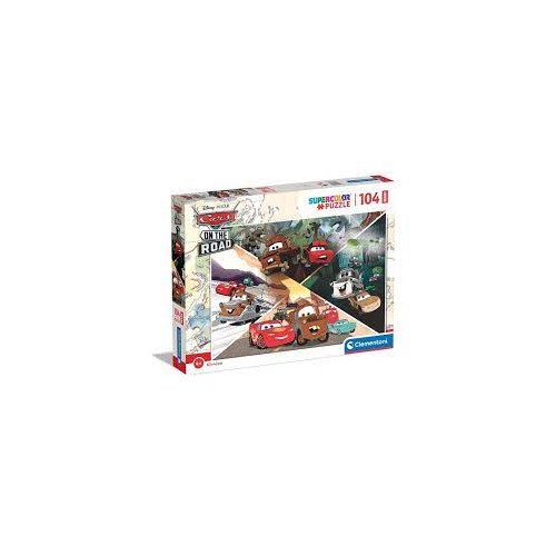 Puzzle Cars On The Road Disney Pixar 104 pezzi...