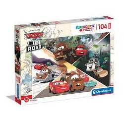 Puzzle Cars On The Road Disney Pixar 104 pezzi Maxi Supercolor