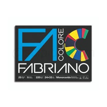 Album Fabriano Monoruvido 25 fogli colorati 24x33
