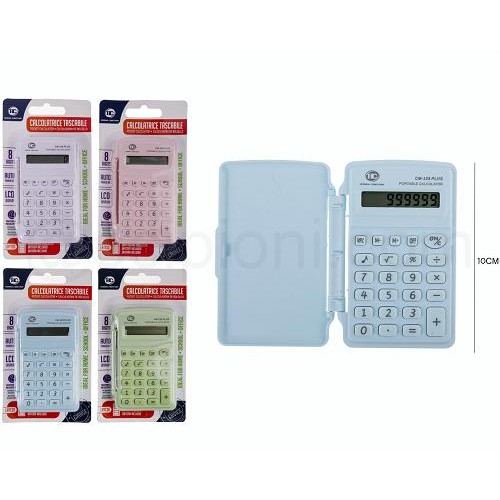 Calcolatrice tascabile 8 cifre 100mm Colori...