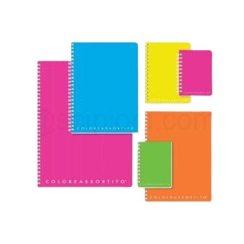 Quaderno spiralato formato A5 in ppl senza fori 160...