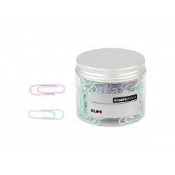 Set clips 180 graffette piccole colori lilla e verde acqua