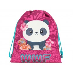 Sacca coulisse con tasca WWF Panda