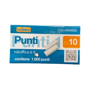 Punti per cucitrice tascabile Passo 10 scatola da 1000 punti