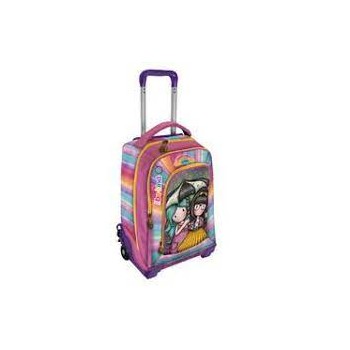 Zaino scolastico trolley Santoro Gorjuss London Rosa e...