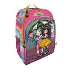 Zaino 3 cerniere Santoro Gorjuss London rosa e arcobaleno