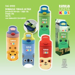 Borraccia termica in acciaio inox con beccuccio 400ml Tinta Unita Kids