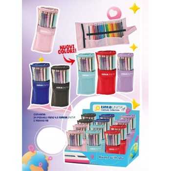 Rotolo Tinta Unita 24 pastelli + 1 matita