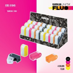 Temperamatite 1 foro colori assortiti Tinta Unita Luxury Fluo
