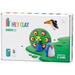 Pasta modellabile Hey Clay Uccelli pinguino, pavone, tucano