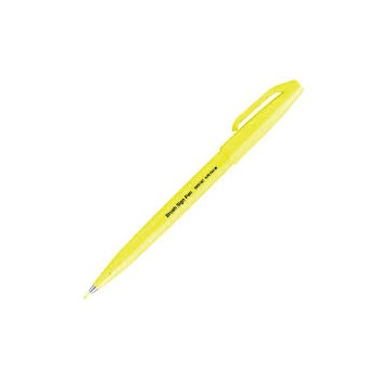 Penna Brush Sign Pentel Fluorescent Yellow