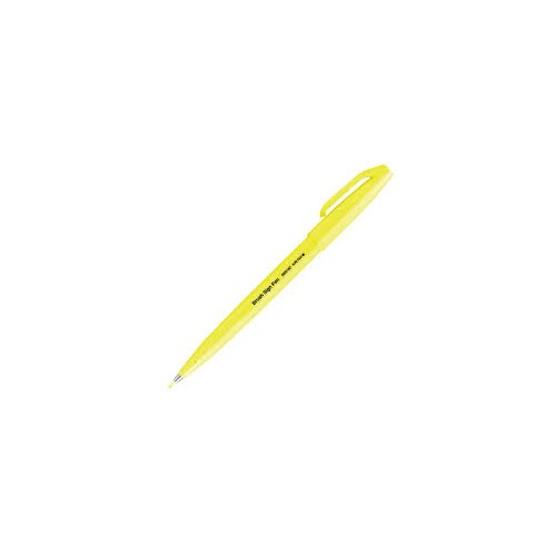 Penna Brush Sign Pentel Fluorescent Yellow
