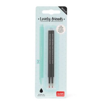 Set 2 Refill per penna gel Lovely Friends inchiostro nero...