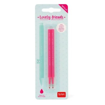 Set 2 Refill per penna gel Lovely Friends inchiostro rosa...