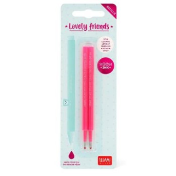 Set 2 Refill per penna gel Lovely Friends inchiostro rosa...