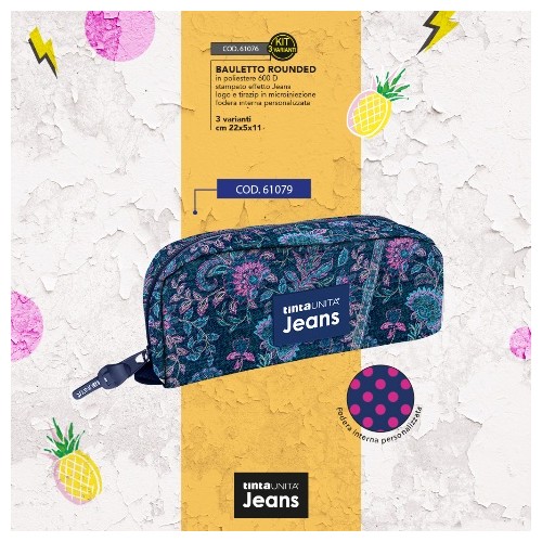 Astuccio Bauletto Rounded Flowers Tinta Unita...