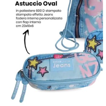 Astuccio Oval Genz Tinta Unita Jeans