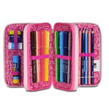 Astuccio 3 zip SJ Girl PinkHugs Alce 2