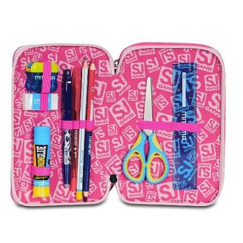 Astuccio 3 zip SJ Girl PinkHugs Alce