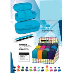 Astuccio Oval Tinta Unita Excellent con penne