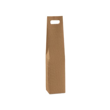 Scatola 1 bottiglia 90x90 mm h 370mm onda avana