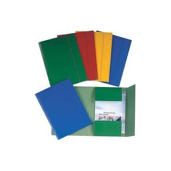 Cartella con elastico 3 lembi in cartoncino laccato 500gr...